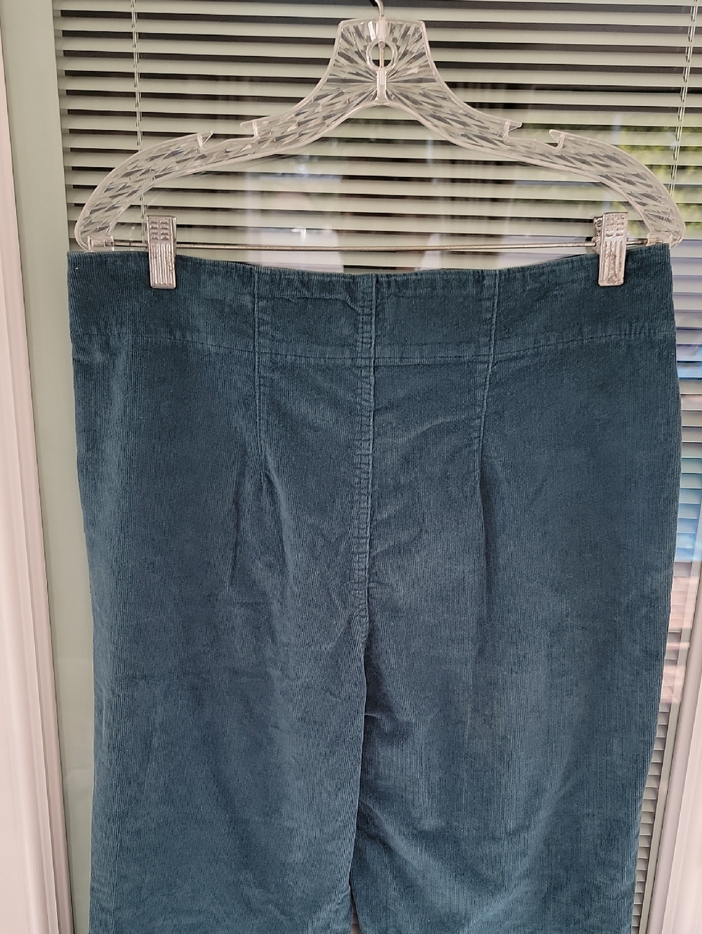 True Craft Corset Waist Flare Corduroy Pants in Teal Blue Sz 16 Has Stretch - Picture 4 of 12